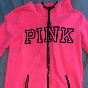 PINK zip up hoddie